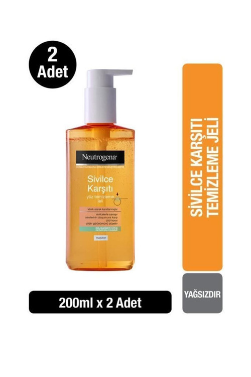 Visibly Clear Sivilce Karşıtı Yağsız Günlük Yüz Temizleme Jeli 200 ml X2