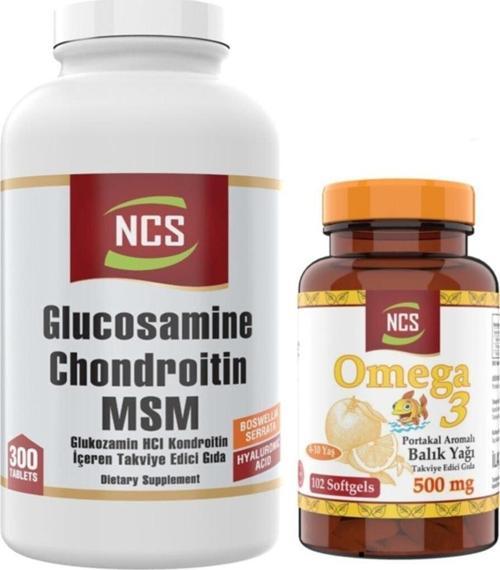 Omega 3 Balık Yağı 102 Kapsül+Glucosamine Chondroitin Msm 300 Tab