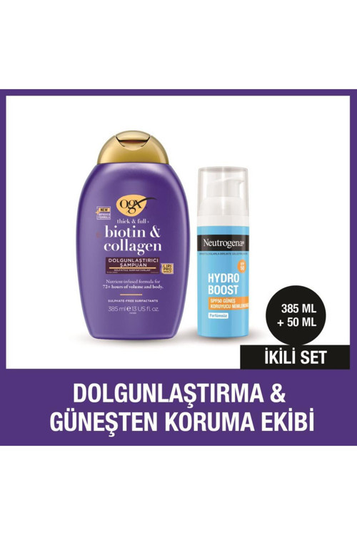Hydro Boost SPF 50 Nemlendirici + Biotin Kolajen Şampuan