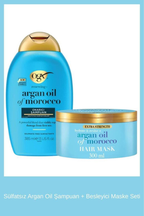 Sülfatsız Argan Oil Şampuan + Besleyici Maske Seti