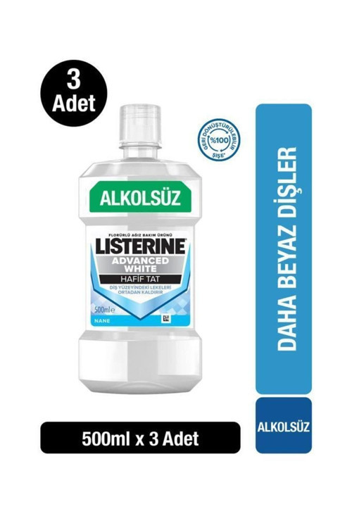 Advanced White Ağız Bakım Suyu Hafif Tat 0.5 Lt X3