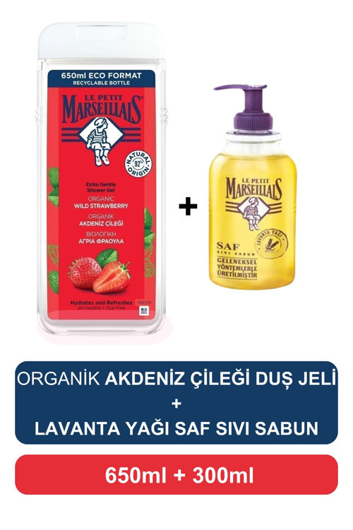 Duş Jeli Akdeniz Çileği 650 ml Lavanta Sıvı Sabun 300 ml