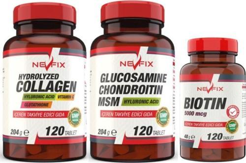 Biotin 5000 Mcg Collagen 1000 Mg Glucosamine 1500 Mg 3 Ürün 1'Den