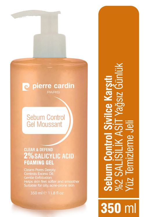 Sebum Control Karşıtı %2 SALİSİLİK ASİT Yağsız Günlük Yüz Temizleme Jeli 350 m