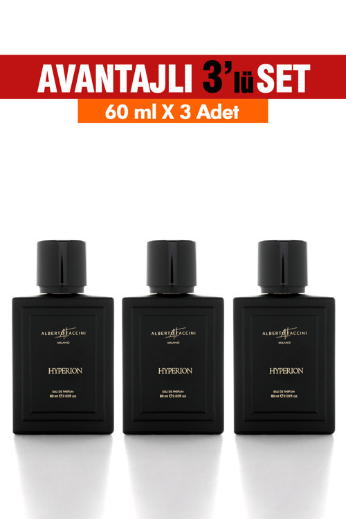 3'Lü Set Alberto Taccini Hyperion Erkek Parfümü 60 ml