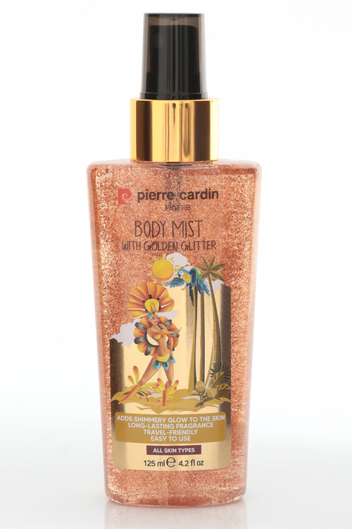 Body Mist With Golden Glitter-Altın Simli Vücut Spreyi-125 ml