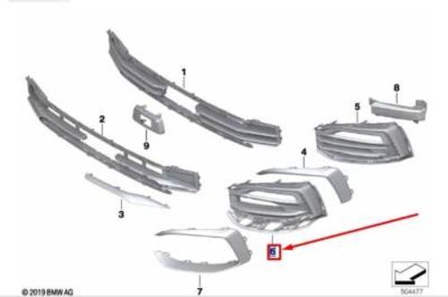 bmw 1 serı- 1 serisi- 2020-2022 sis lamba kapağı sol parlak sıyah (tw) Oem No (51117459717)