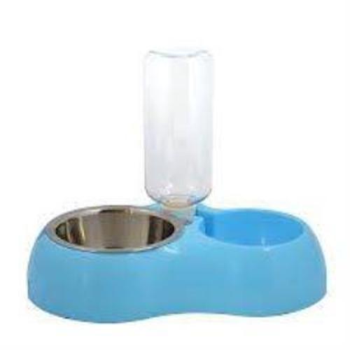 Kedi Köpek Çift Hazneli 2'Lİ Beslenme Mama ve Su Kabı 500 ml