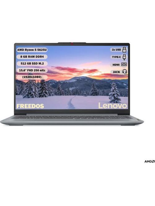 Ideapad Slim 3 Amd Ryzen 5-5625U 8gb 512GB SSD 15.6" Fhd Freedos Dizüstü Bilgisayar 82XM00PVTX