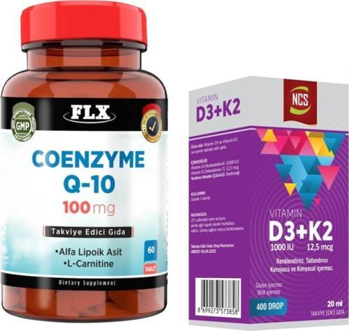 Coenzyme Q-10 100 Mg 60 Tablet Ncs Vitamin D3 Vitamin K2 20 ml