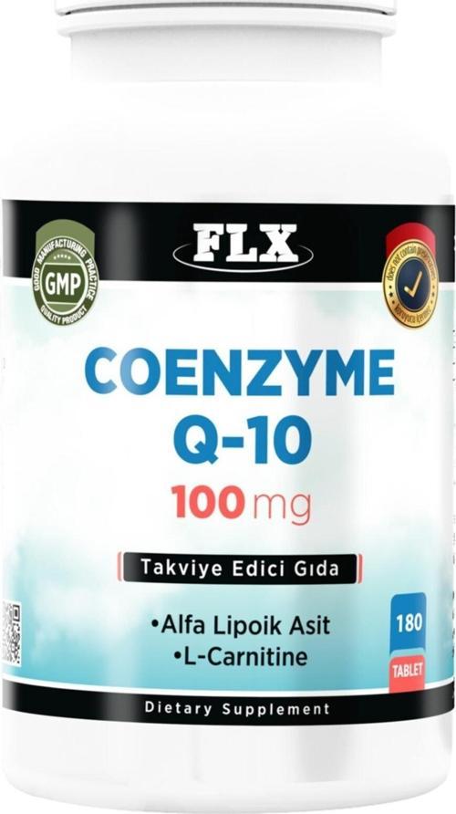 Coenzyme Q10 Koenzim Alfa Lipoik Asit L-Karnitin 100 Mg 180 Tablet