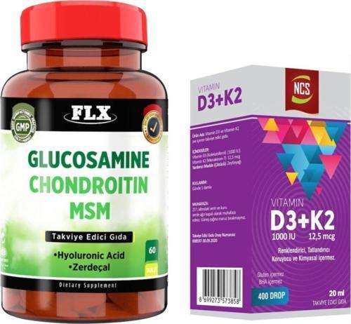 Glucosamine Chondroitin Msm 60 Tab + Vitamin D3 Vitamin K2 20 ml