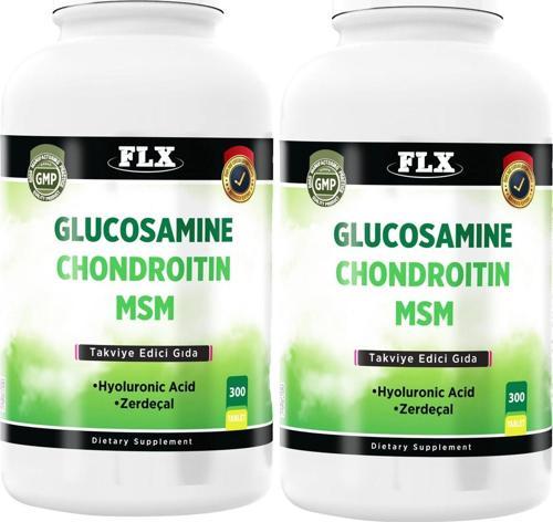 Glukozamin Kondroitin Msm Hyaluronic Acid Zerdeçal 300 Tablet X 2 Kutu-600 Tablet