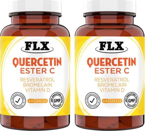 Quercetin Ester C Resveratrol Bromelain Vitamin D Magnezyum Aserola 60 Tablet X 2 Kutu