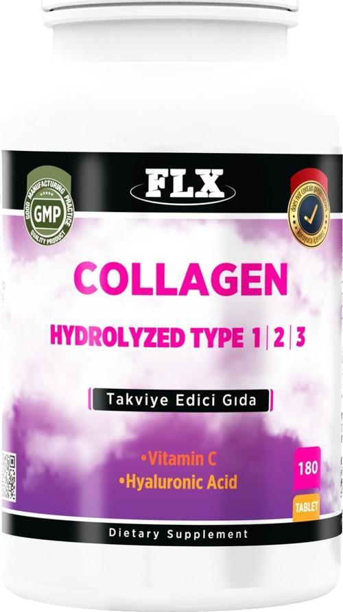 Kollajen Tipleri Collagen Tip 1 Tip 2 Tip 3 Hyaluronik Asit Vitamin C 180 Tablet