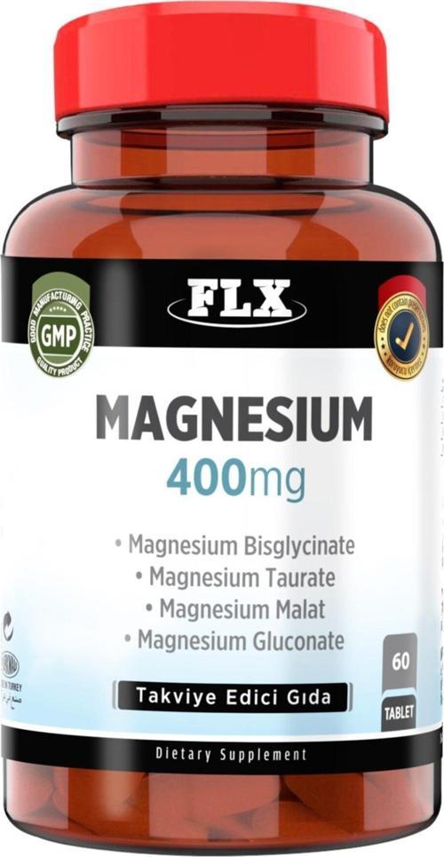 Magnesium Magnezyum Bisglisinat Malat Taurat Glukonat 60 Tablet