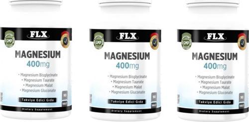 Magnesium Magnezyum Bisglisinat Malat Taurat Glukonat 90 Tablet X 3 Kutu
