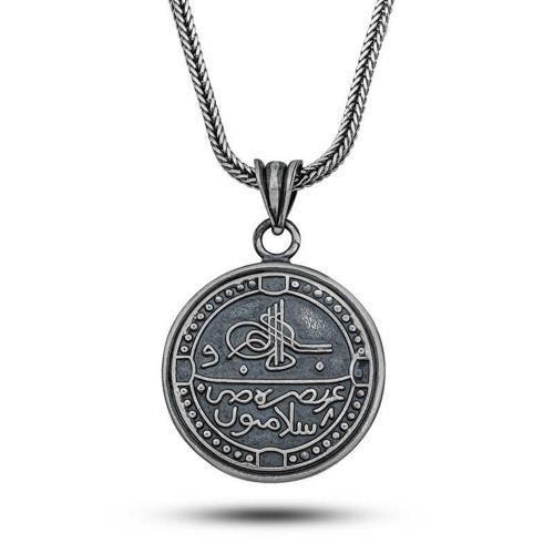 Gümüş Arapça Selamün Aleyküm Yazılı Cevşen Kolye