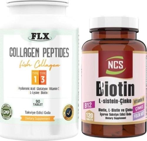 Balık Kollajeni Tip 1-3 Collagen 90 Tablet+Biotin 120 Tablet