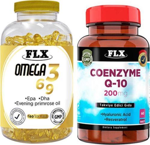 Omega 3-6-9 180 Softgel & Coenzyme Q-10 200 Mg 60 Tablet