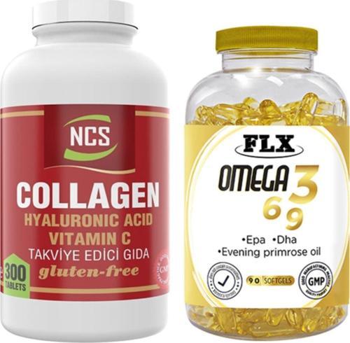 Collagen C Vitamini 300 Tablet & Flx Omega 3-6-9 90 Tablet