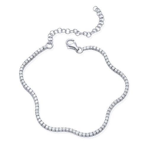 Gümüş 2 mm Su Yolu Kadın Bileklik