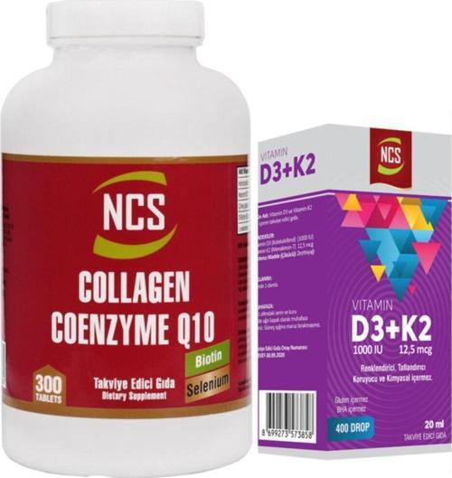 Collagen Kollajen Koenzim Coenzyme 300 Tablet Vitamin D3 K2 20 Ml