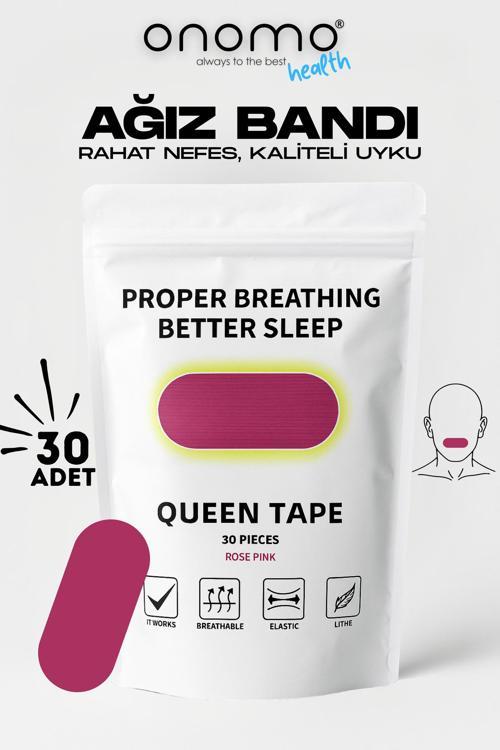 Health Ağız Bandı Pembe 30 Adet, Horlama Önleyici Ağız Kapama Hipoalerjenik Uyku Bandı