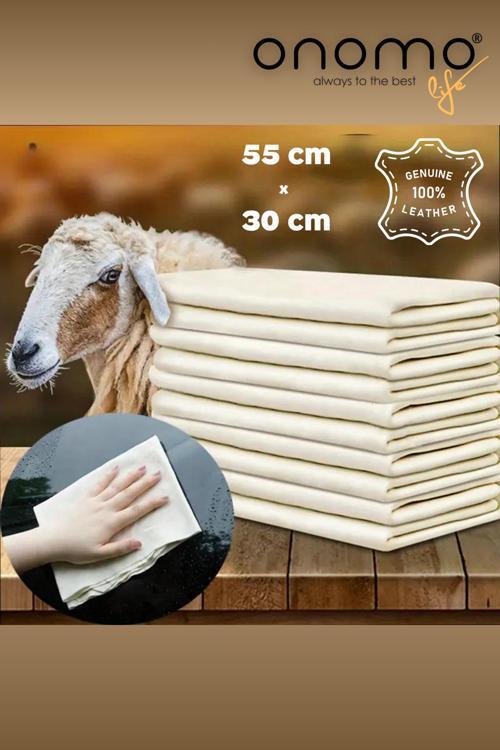 Life %100 Gerçek Koyun Derisi Güderi Araba Oto Yıkama Ve Kurulama Bezi 55Cm X 30Cm 1 Adet