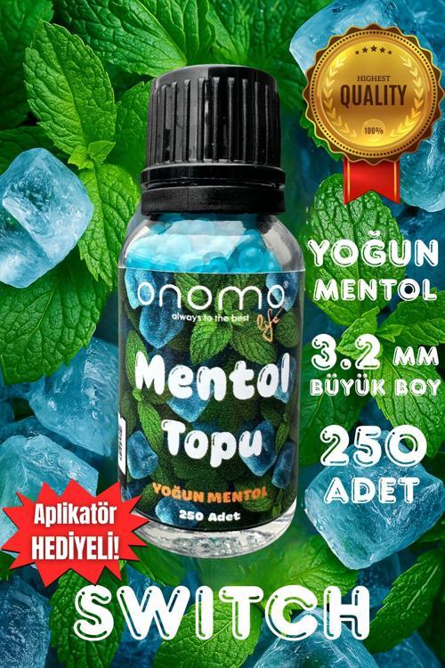 Premium Mentol Topu Switch Aroma Kapsülleri Yoğun Mentol Ice Mint 250 Adet