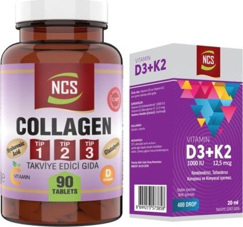 Collagen Tip 1-2-3 Kollajen 90 Tablet+Vitamin D3 K2 20 Ml