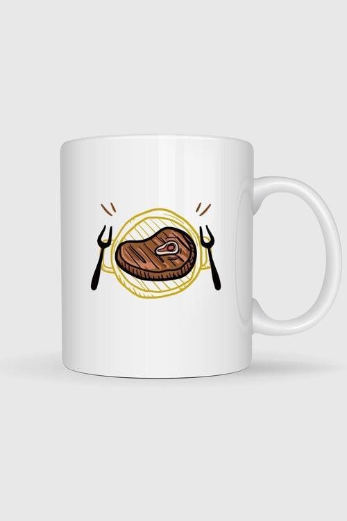  Barbecue Grill Picnic Food Lunch Tasarımlı Kupa Bardak