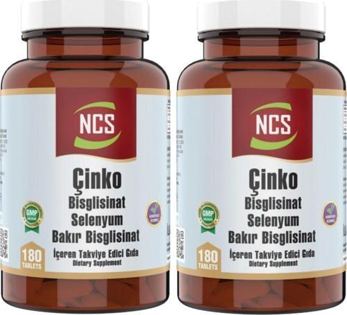 Çinko Bisglisinat & Bakır Selenium Zinc 2 X 180 Tablet = 360 Tablet Türkiyede Ilk Ve Tek