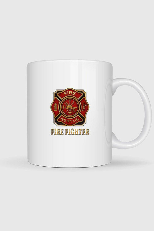 İtfaiye - Fire Rescue Tasarımlı Kupa Bardak