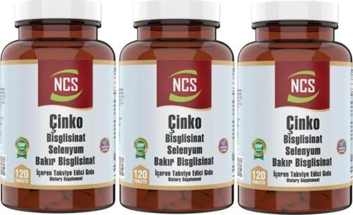 Çinko Bisglisinat & Bakır Selenium Zinc 3 X 120 Tablet = 360 Tablet