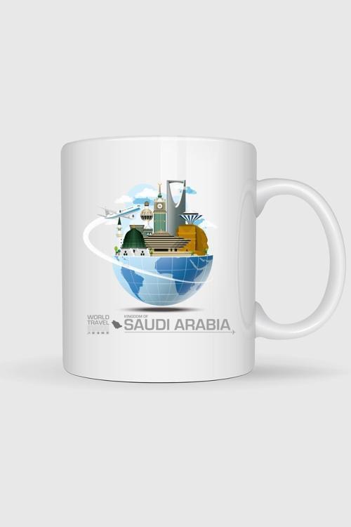 Saudi Arabia Travel Tasarımlı Kupa Bardak