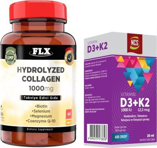 Hidrolize Collagen 60 Tablet + Vitamin D3 Vitamin K2 20 Ml