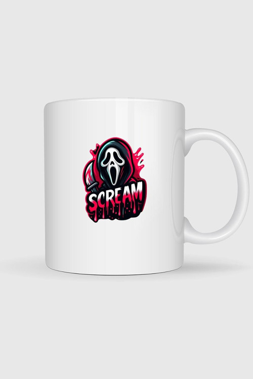 Scream Baskılı Kupa Bardak