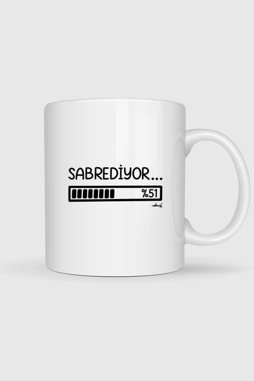  Yüzde 51 Sabrediyor Tasarımlı Kupa Bardak