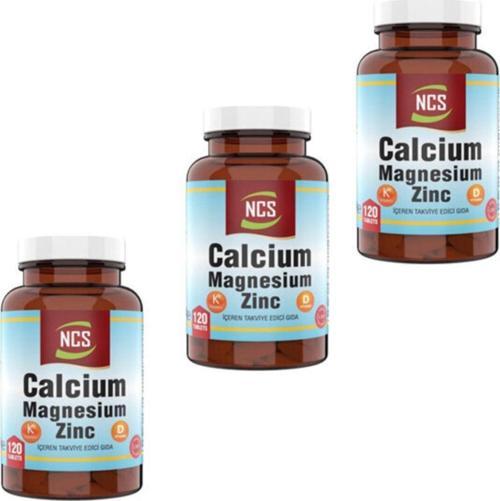 Kalsiyum Magnezyum Çinko Vitamin D K 120 Tablet 3 Kutu