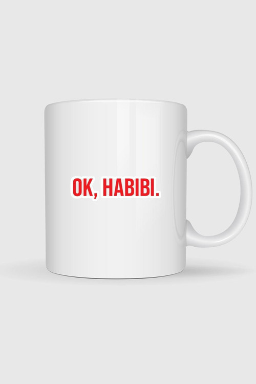 Ok Habibi Tasarımlı Kupa Bardak