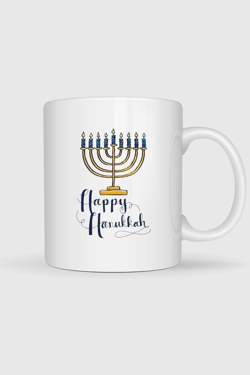 Happy Hanukka Tasarımlı Kupa Bardak