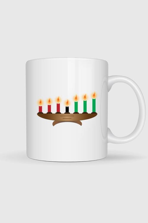 Kwanzaa Kinara Christmas Candle Tasarımlı Kupa Bardak