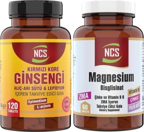 Kırmızı Ginseng 120 Tablet Zma Magnezyum Bisglisinat 60 Tablet