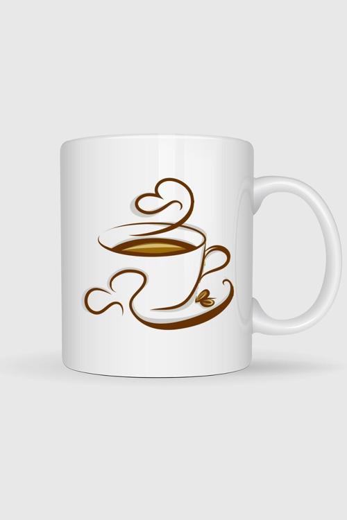  Kahve Cappuccino Espresso Çay Kafe Tasarımlı Kupa Bardak