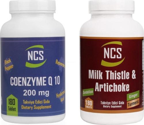 Coenzyme Q-10 200 Mg 180 Tablet Milk Thistle Artichoke 180 Tablet