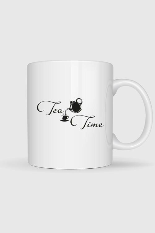  Çay Zamanı Tasarımlı Kupa Bardak