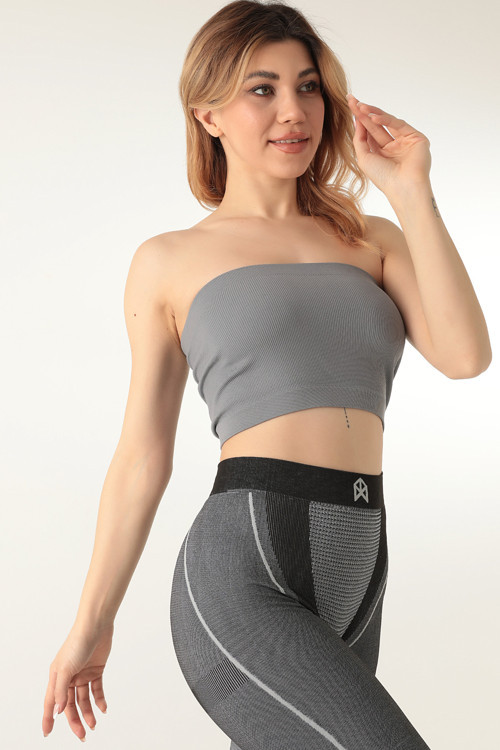 Seamless Straplez Fitilli Spor Büstiyer