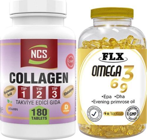 Kollajen Tip 1-2-3 180 Tablet & Flx Omega 3-6-9 90 Tablet