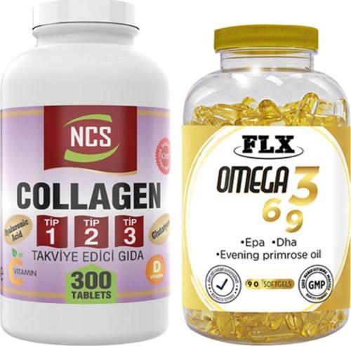Kollajen Tip 1-2-3 300 Tablet & Flx Omega 3-6-9 90 Tablet